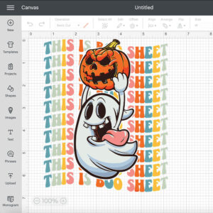 This Is Boo Sheet Pumpkin Ghost Retro Halloween Groovy SVG 2