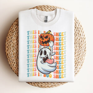 This Is Boo Sheet Pumpkin Ghost Retro Halloween Groovy SVG 3
