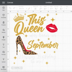 This Queen was born in September SVG September birthday queen SVG 2