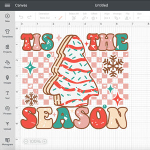 Tis The Season PNG Christmas Tree Cake Groovy T shirt Design SVG PNG Cut Files 2