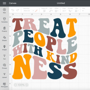 Treat People With Kindness SVG Retro Fonts Style Quote SVG Cut Files Cricut 2