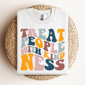 Treat People With Kindness SVG Retro Fonts Style Quote SVG Cut Files Cricut 3