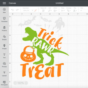 Trick RAWR Treat SVG Halloweens T Rex Dinosaur with pumpkin SVG 2