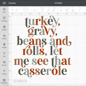 Turkey Gravy Beans And Rolls Let Me See That Casserole SVG Retro Design SVG Files 2