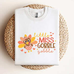 Turkey Little Miss Gobble SVG Happy Thanksgiving SVG 3