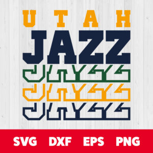 Utah Jazz SVG NBA Basketball Team T shirt SVG Design Cut Files Cricut 1