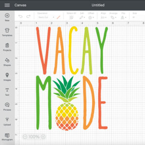 Vacay Mode SVG Summer Colorful Pineapple SVG 2