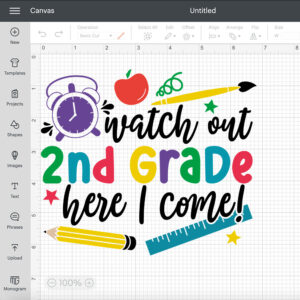 Watch Out 2nd Grade Here I Come SVG Back to School T shirt SVG 2