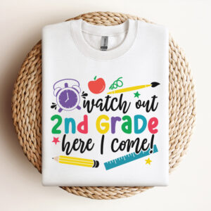 Watch Out 2nd Grade Here I Come SVG Back to School T shirt SVG 3