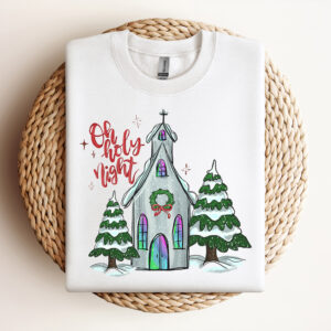 Watercolor Oh Holy Night Christmas PNG 3