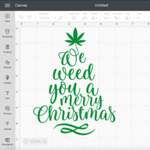 We Weed You A Merry Christmas SVG Funny Christmas Quote SVG Cut Files 2