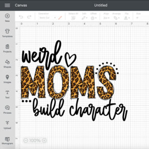Weird Moms Build Character Mom Life PNG instant download 2