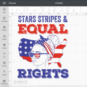 Woman Stars Stripes Equal Rights SVG Fourth of July SVG 2