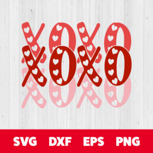XOXO SVG Valentines Day T shirt Design SVG Cut Files Cricut Sublimation 1