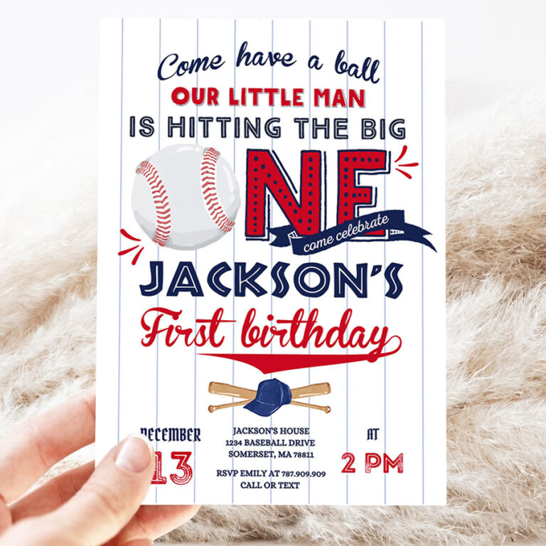 baseball invitation baseball birthday invitation baseball 1st birthday red white blue baseball 1st birthday invitation 3
