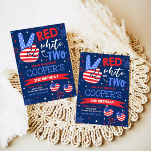 editable 4th of july birthday invitation 4th of july red white and two 2nd birthday party memorial day birthday party invites 7