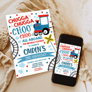 editable chugga chugga choo choo train birthday invitation chugga chugga choo choo party choo choo train party 6