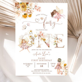 editable fairy birthday invitation butterfly magical wildflower garden fairy floral fairy birthday invite 5