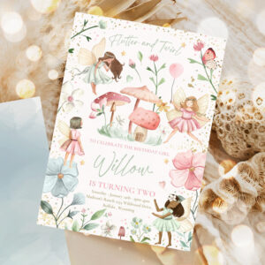editable fairy birthday invitation whimsical enchanted pixie fairy party magical floral fairy princess party 1
