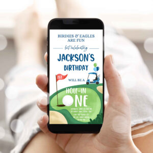editable hole in one birthday evite golf first birthday par tee golf invite boy golf download electronic phone template 1
