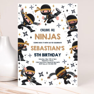 editable ninja birthday party invitation karate birthday invitation warrior birthday party martial arts ninja party 2