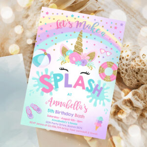 editable pool party invitation unicorn pool party invitation unicorn pool float splish splash pool party bash invitation 1