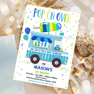 editable popsicle birthday invitation pop on over popsicle party popsicle truck party invitation ice cream truck party invitation 1