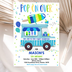 editable popsicle birthday invitation pop on over popsicle party popsicle truck party invitation ice cream truck party invitation 5