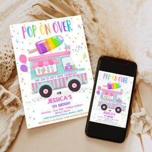 editable popsicle birthday invitation pop on over popsicle party popsicle truck party invitation ice cream truck party invite 6