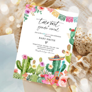editable taco bout a gender reveal party fiesta he or she esta invitation taco gender reveal party cactus shower 5