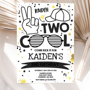 editable two cool birthday invitation two cool party boys 2nd birthday party im two cool sunglasses birthday party 5
