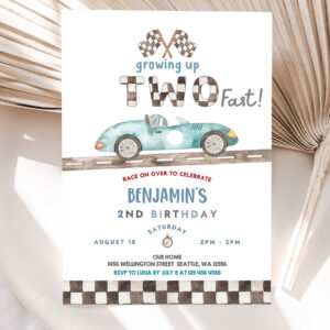 editable two fast birthday invitation 2nd birthday race car birthday invitation car race birthday party invite 5