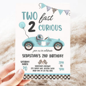 editable two fast birthday invitation two fast boy race car 2nd birthday party invite two fast 2 curious race car invitation 3
