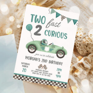 editable two fast birthday invitation two fast boy race car 2nd birthday party invite two fast 2 curious race car party 1