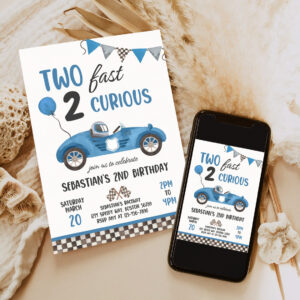 editable two fast birthday invitation two fast boy race car 2nd birthday party two fast 2 curious race car party 6