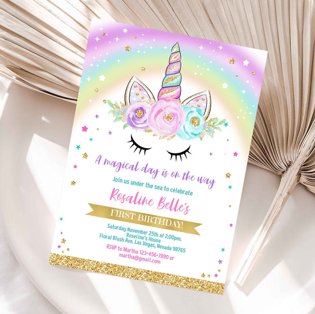 Free, printable, customizable 1st birthday invitation templates