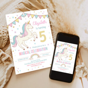 editable unicorn invitation unicorn party unicorn birthday magical unicorn invite 6