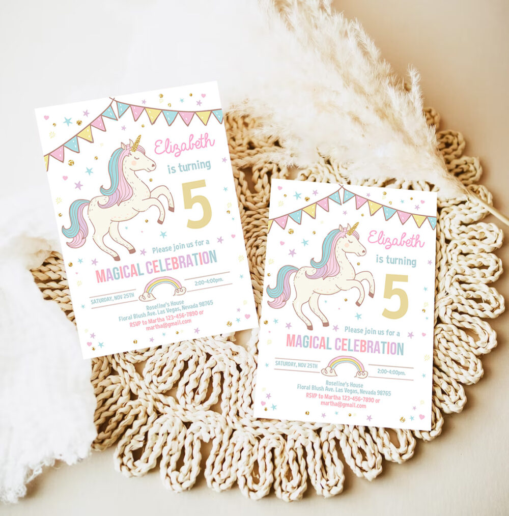 editable unicorn invitation unicorn party unicorn birthday magical unicorn invite 7