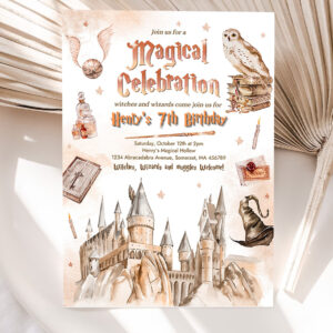 editable wizard birthday invitation magical wizardry school birthday party witches wizard magical birthday party 5