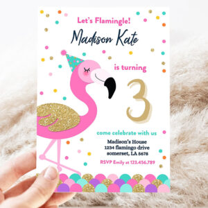 flamingo birthday invitation flamingo invitation flamingo pool party invitation flamingo party luau party 3