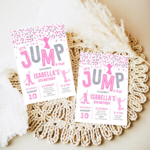 jump invitation jump birthday invitation trampoline party bounce house party jump lets jump party invitation 7