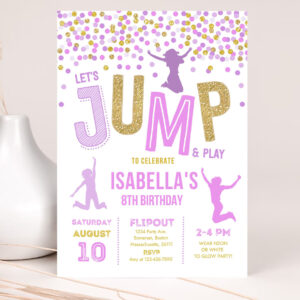 jump invitation jump birthday invitation trampoline party bounce house party jump party lets jump party 2