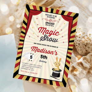 magician invitation magician birthday invitation magic show magic show birthday magician party invitation 1