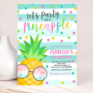 party like a pineapple invitation tropical pineapple invitation tropical hawaiian luau pineapple pool party 2