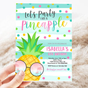 party like a pineapple invitation tropical pineapple invitation tropical hawaiian luau pineapple pool party 3