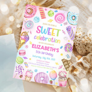 sweets candy invitation sweet candy birthday invitation sweet celebration birthday invitation candy invitation editable template 1