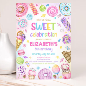sweets candy invitation sweet candy birthday invitation sweet celebration birthday invitation candy invitation editable template 2