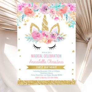 unicorn birthday invitation editable unicorn invite unicorn birthday party unicorn party magical invitation 5