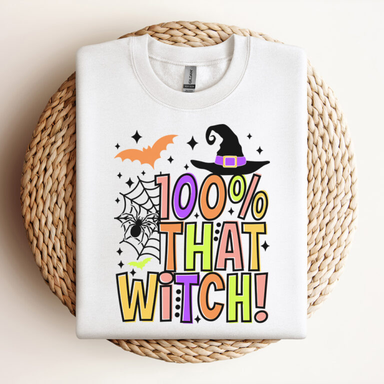 100 That Witch SVG Halloween Witchs Hat T shirt Color Design SVG Cut Files Cricut 3