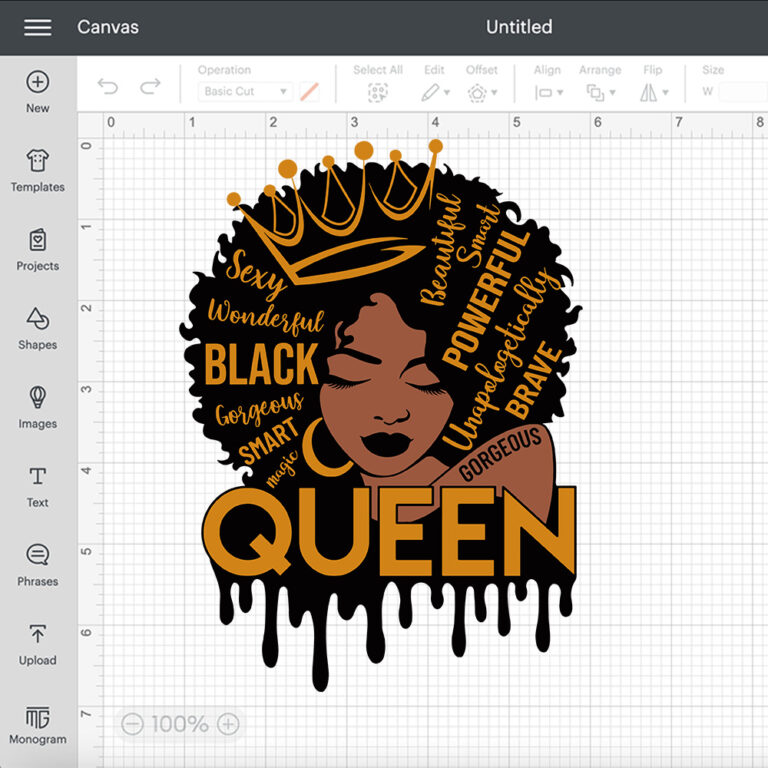 Afro Black Queen Words SVG 2